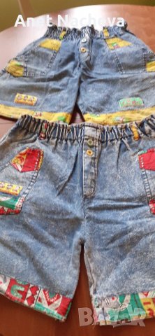 Дънки детски къси панталони - 2 броя, снимка 1