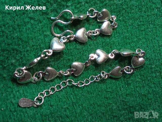 ПРЕКРАСНА СРЕБЪРНА ФЕШЪН - АРТ ГРИВНА СРЕБРО 925 - СЪРЧИЦА 27301