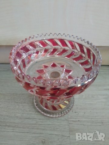 кристална купа тип бохемия, снимка 2 - Други ценни предмети - 38500562