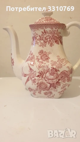 Рядка находка-красива антика- порцеланов английски чайник , снимка 1