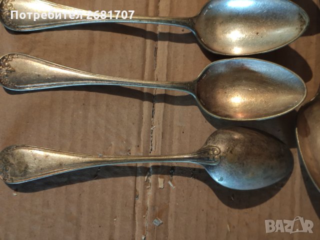 Стари посребрени лъжици, снимка 3 - Антикварни и старинни предмети - 34599321