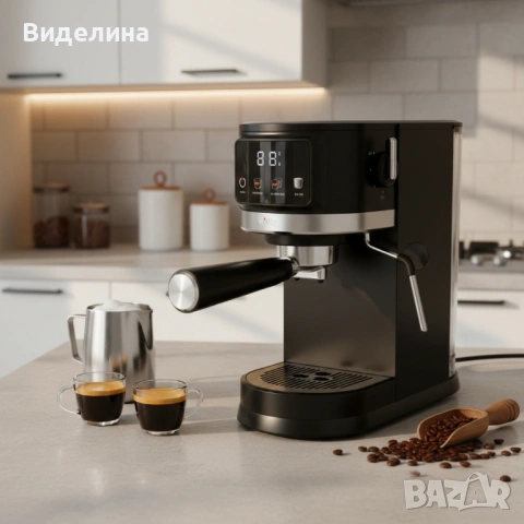 Еспресо машина Oliver Voltz OV51171O, 1575 W, 20 бара, Крема диск, LED дисплей