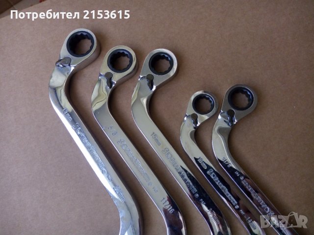 GearWrench 5 БРОЯ КАЧЕСТВЕНИ ЗВЕЗДОГАЕЧНИ ТРЕСЧОТЪЧНИ ИЗКРИВЕНИ КЛЮЧОВЕ , снимка 6 - Ключове - 43686603
