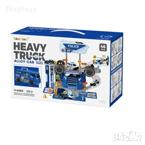 Полицейски камион - паркинг - 2 в 1, снимка 6 - Коли, камиони, мотори, писти - 51417320