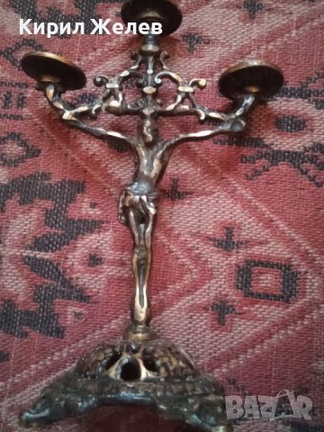 Свещник стар бронзов 37291, снимка 2 - Колекции - 40323359