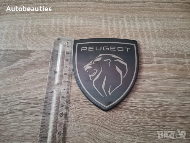 черна метална емблема Peugeot с новото лого, снимка 3 - Аксесоари и консумативи - 50600884