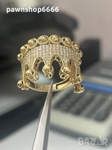 Златен пръстен 14 карата, снимка 4 - Пръстени - 51742901