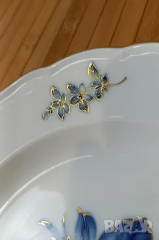 Три стари дълбоки чинии Meissen, снимка 7 - Чинии - 49653263