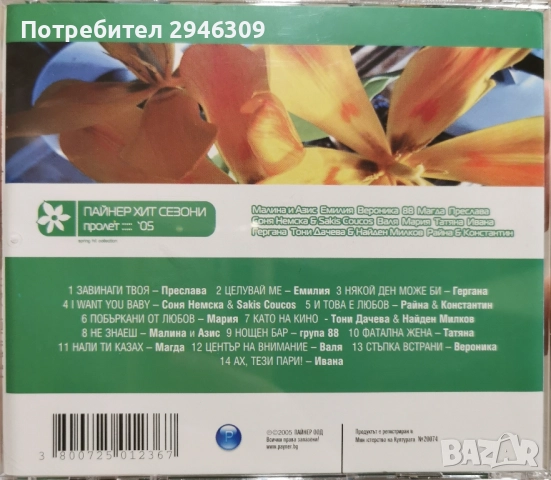 Пайнер Хит Сезони - Пролет 2005, снимка 2 - CD дискове - 51857511