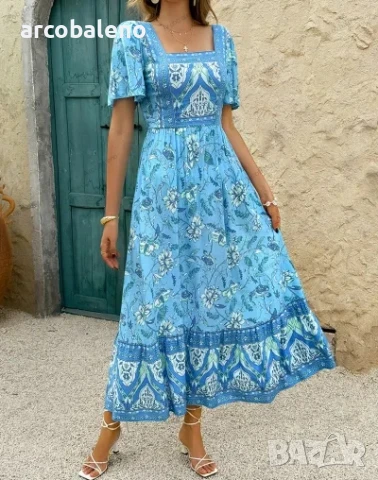 Дамска ежедневна рокля с А-силует, 5цвята , снимка 6 - Рокли - 50568533