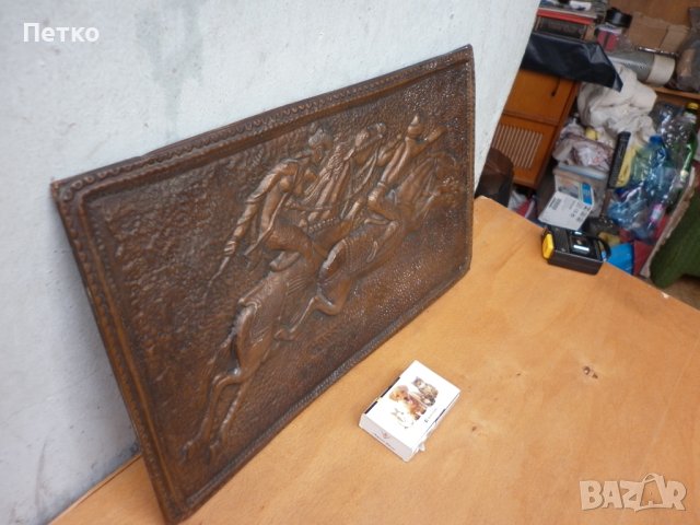 Старо голямо  пано  мед  47 / 28 см, снимка 4 - Антикварни и старинни предмети - 43389705