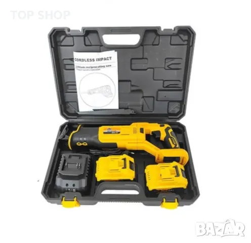 Акомулаторен саблен трион 36V с 2 батерии и зарядно - Резачка за дърва