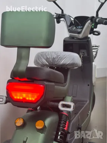 Електрически скутер blueEelctric Infinity GT-1000 1200W | 72V | 23Ah | ARMY GREEN, снимка 6 - Мотоциклети и мототехника - 49745612