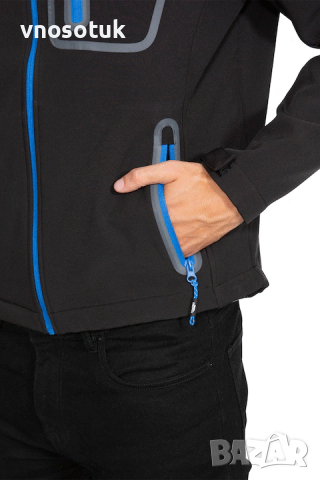 Trespass, Олекотено непромокаемо и ветроустойчиво яке Hotham, Черен-S , снимка 2 - Якета - 44876755