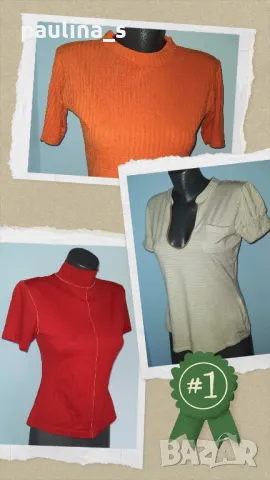 Три броя / Маркова блуза с къс ръкав "Street one", "Mexx", "uno due.." / универсален размер 