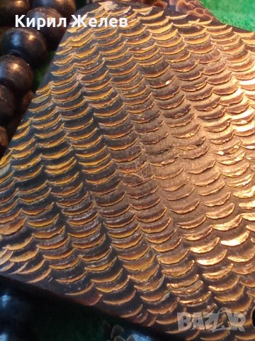 ЗУЛУСКА РОГ от КАФЪРСКИ БИВОЛ РЪЧНО ИЗРАБОТЕНА ОГЪРЛИЦА 33931, снимка 4 - Антикварни и старинни предмети - 29624565