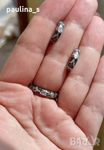 Японски дизайнерски комплект с емайл в змийски принт / сребро 925 , снимка 14 - Бижутерийни комплекти - 32771254