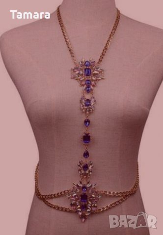 Колие, аксесоар за тяло, снимка 4 - Колиета, медальони, синджири - 27415442