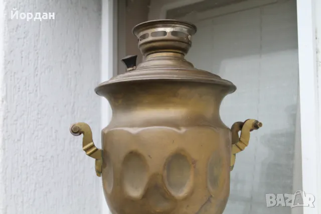 Стар месингов самовар, снимка 15 - Антикварни и старинни предмети - 49636869