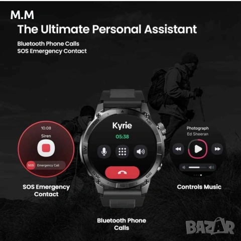 Смарт часовник Zeblaze Stratos 2 Plus, 1.43" AMOLED, GPS + BDS, водоустойчив , снимка 4 - Смарт часовници - 53480296