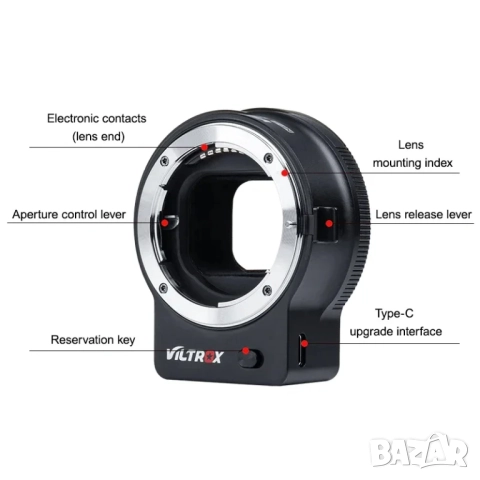 Viltrox NF-Z Адаптер Nikon F към Nikon Z, снимка 2 - Обективи и филтри - 52456605