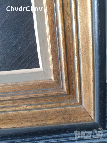 66х57см/стара картина масло върху платно/натюрморт ваза с цветя/дървена рамка, снимка 6 - Картини - 51344971