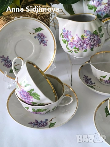 Руски порцелан Дулево сервиз за чай , снимка 2 - Сервизи - 53014764