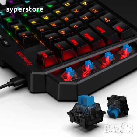 Клавиатура Геймърска USB Redragon Diti K585RGB RGB Механична Гемърска Мини клавиатура за бързи клави, снимка 2 - Клавиатури и мишки - 32388768