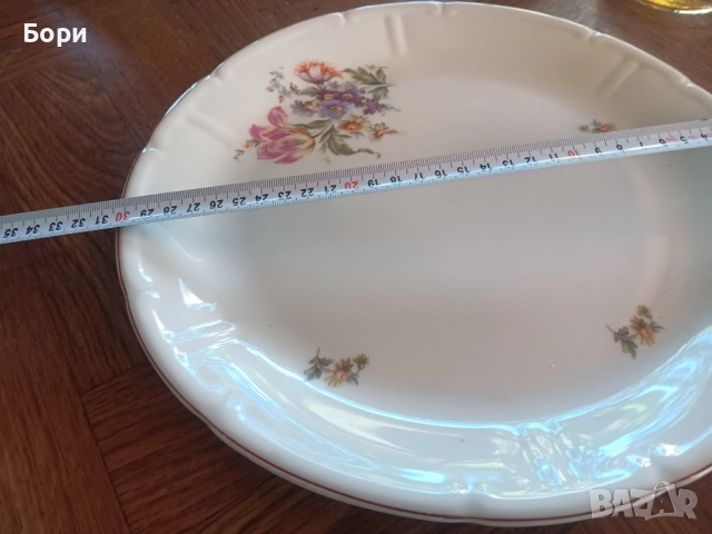 Български порцелан плато, снимка 2 - Чинии - 52117908