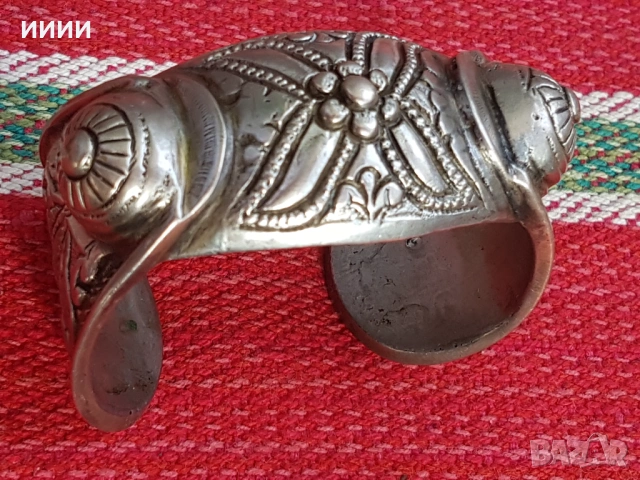 Сребърна гривна рогатка , снимка 4 - Антикварни и старинни предмети - 53212368