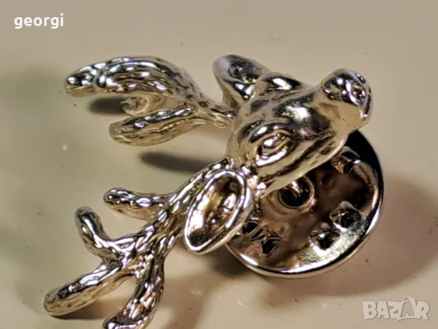 сребърна брошка елен , снимка 3 - Колиета, медальони, синджири - 49545398