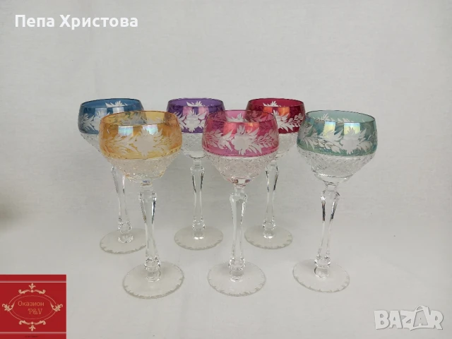 чаши за вино от оловен кристал