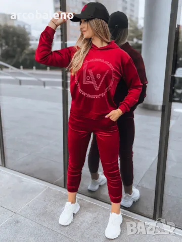 Дамски кадифен комплект от две части VIP PRIVATE, 5цвята , снимка 6 - Комплекти - 47405041