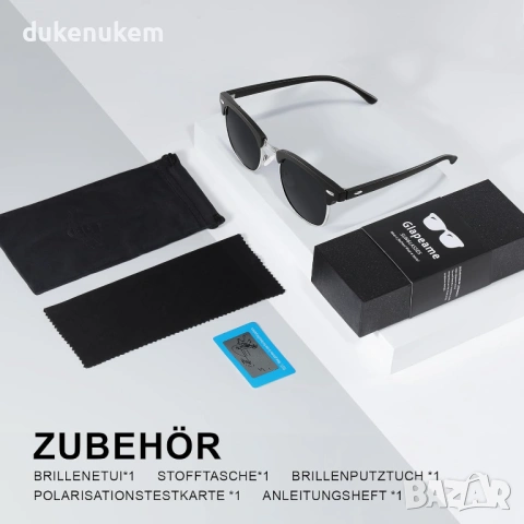 Поляризирани слънчеви очила – полурамка, UV400, ретро стил, снимка 6 - Слънчеви и диоптрични очила - 53269557