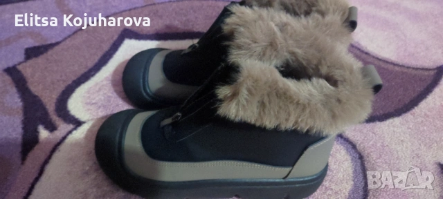 Ватирани дамски боти с пухче, снимка 2 - Дамски боти - 53444855