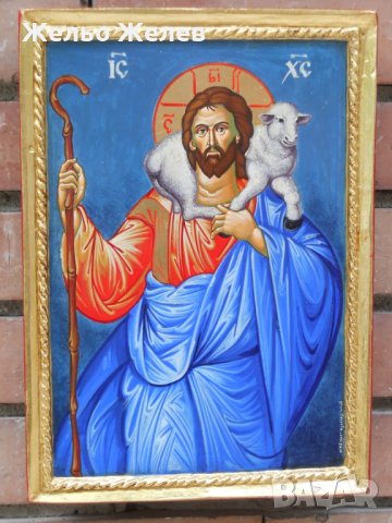 	православна икона “Иисус Христос добрият пастир“, снимка 1 - Икони - 28649338