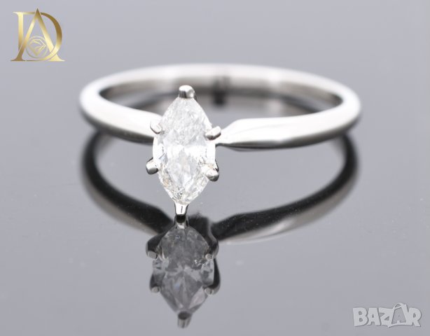 Нов Златен Пръстен с 0.47кт Естествен Диамант, снимка 3 - Пръстени - 43038971