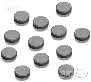 25 бр Кръгли Магнити магнитчета черни за арт декорация крафт ръчна изработка, снимка 2 - Други - 37453342