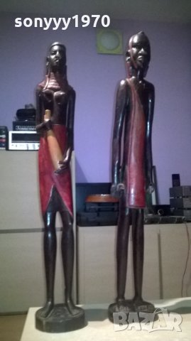 африканско семеиство-92см-10кг-дървени фигури-внос швеицария, снимка 12 - Колекции - 26365357