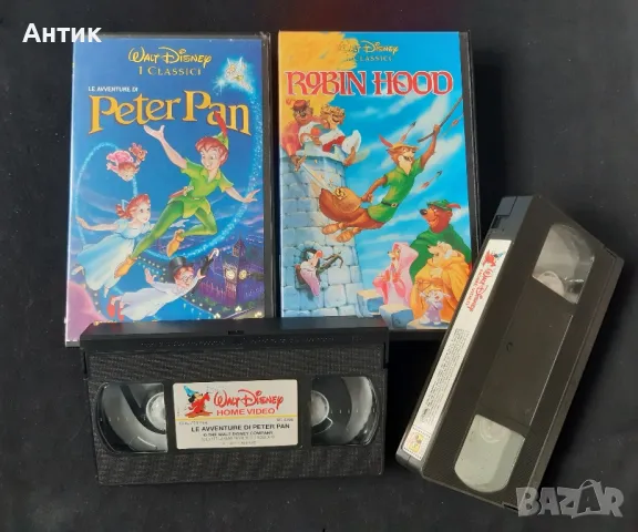 Колекция Видеокасети VHS Анимация Питър Пан Мики Маус Фантазия Робин Худ, снимка 7 - Анимации - 48604868