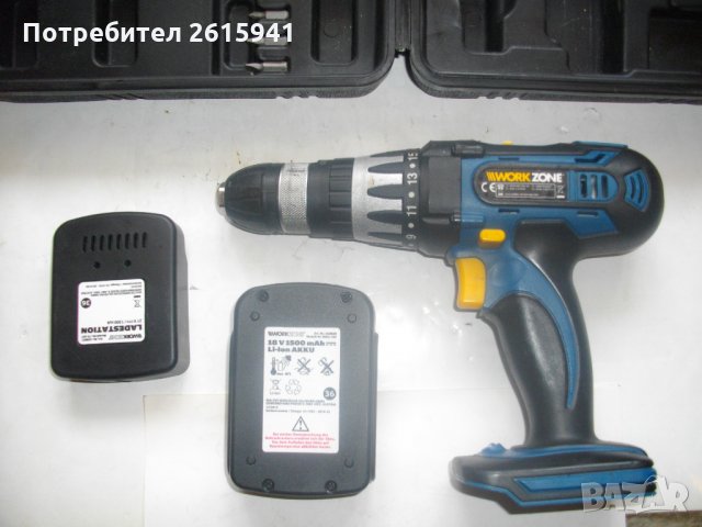  Ударен 18 Волта Професионален-Винтоверт-Дрелка-Австрийски-Workzone-Уоркзоне, снимка 8 - Винтоверти - 28360692