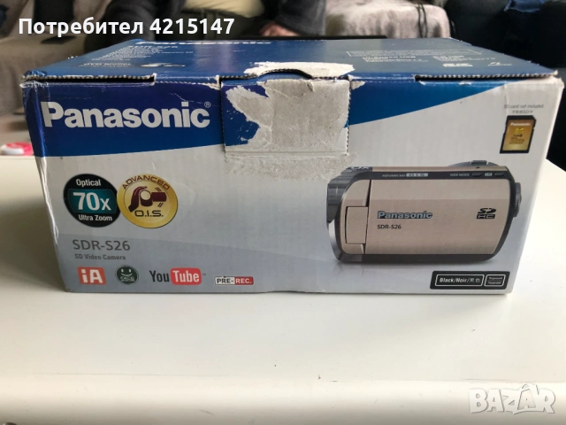 Panasonic SDR-S26 SD Card Standard Definition PAL Camcorder,70xZoom-Дигитална камера (фотоапарат)