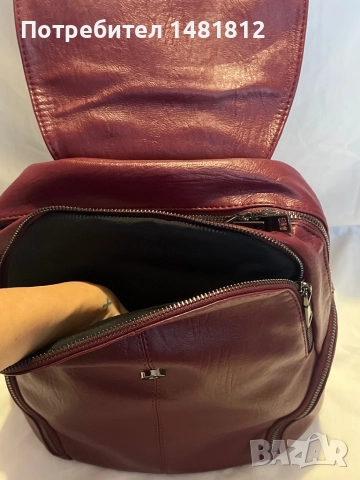 Дамска кожена раничка, снимка 4 - Раници - 52975309