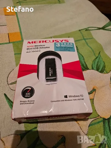  Wi-Fi  Адаптер MERCUSYS MW300UM USB

, снимка 1