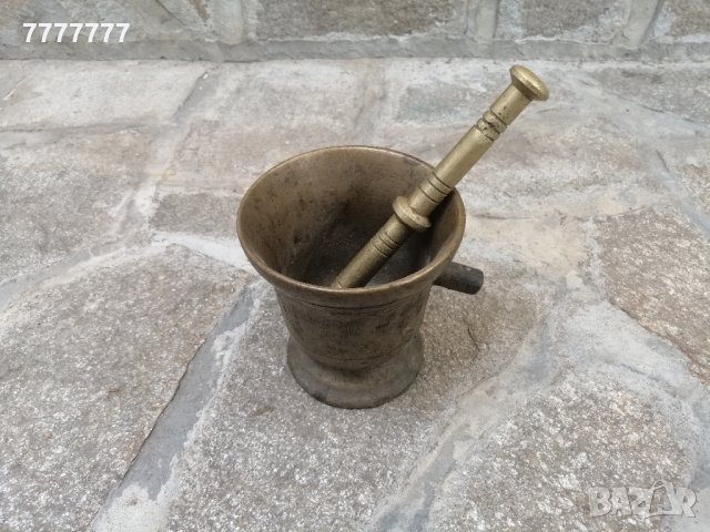 Стар български бронзов хаван / хаванче, снимка 2 - Антикварни и старинни предмети - 28827772