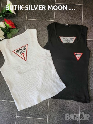 Дамски Памучен Потник - Черен 💫Guess, снимка 1