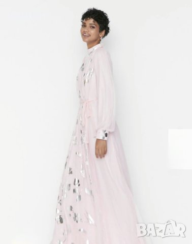 Дамска нова дълга розова рокля размер М/38, снимка 1 - Рокли - 43931847