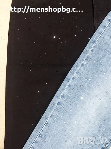 Дамски дънки с камъни - 2 цвята, снимка 2 - Дънки - 52842476