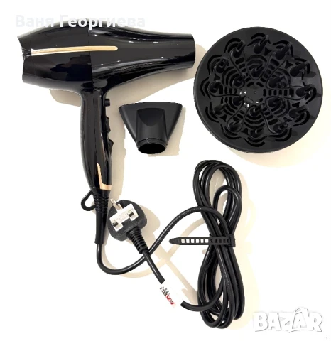 Професоонален Фризьорски Сешоар Babyliss Pro 2200 Йонен Контрол + Дифюзер, снимка 10 - Сешоари - 50584675