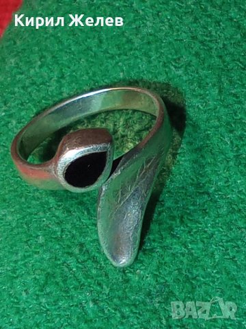 ДИЗАЙНЕРСКИ АРТ СРЕБЪРЕН ПРЪСТЕН с ЧЕРЕН ОНИКС 925 СРЕБРО 73421, снимка 10 - Пръстени - 30376143